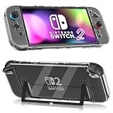 Custodia trasparente agganciabile per Nintendo Switch 2 (2025), custodia protettiva FANPL per Switch 2 e controller Joy Con - Forte e durevole, non facile da cadere