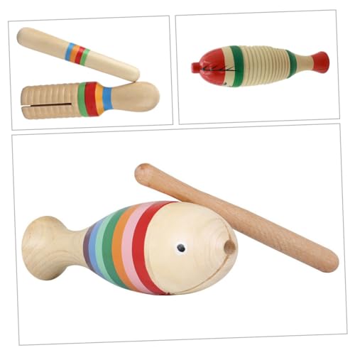 ULDIGI 2 Conjuntos De Instrumentos Musicais Conjunto De Instrumento De Percussão Guiro Para Crianças