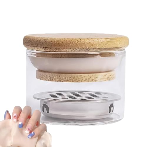Cepillos de arte de uñas taza de limpieza - limpiador de cepillos, taza de vidrio | Copa de lavado de lápiz de uñas con tapa, filtro integrado, contenedor práctico para estudio y sala de estar