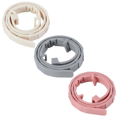 Collare Antiparassitario per Gatti,3 Pezzi Collare Antipulci Gatto,Collare Antipulci Cane Piccola,Naturale Regolabile Impermeabile Protezione Collare Antipulci (Bianco+Grigio+Rosa, L)