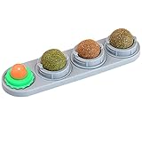 Bolas de Hierba Gatera,Juguetes con Hierba Gatera,bolas de Bocadillos para Gatos,Juguetes de Hierba Gatera,Bolas de Hierba Gatera Natural,Juguetes para Gatos 4 en 1,Caramelos De Hierba Gatera (gris)