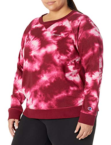 Champion Women's Plus Size Crewneck, Cloud Burst Hush Pink, 4X