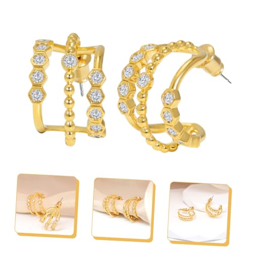 Boucles d'oreilles glam stud hypoallergéniques oreilles sensibles