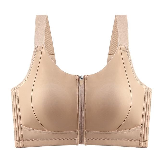 Women’s Front Zip Sports Bra | Padded High Support Workout Bra | Full Coverage Seamless Slim Fit Activewear | Gym, Yoga, Running & Walking Bra-image-20