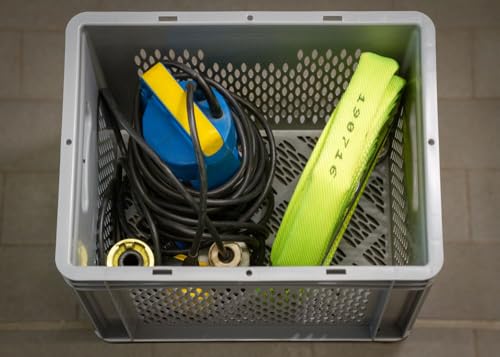 DIE BOX FABRIK Tauchpumpen Kiste 400x300x320 durchbrochen als Filter | Korb für Pumpe | Pumpenbox | Für Hochwasser/Teiche oder andere Becken