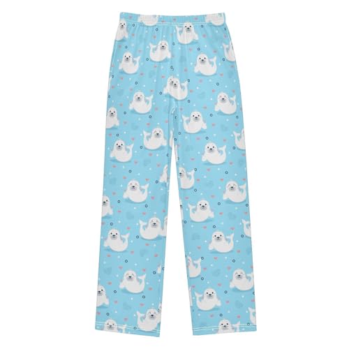 Seal and Love Boys Long Pants Soft Trousers Elastic Waist Kids Lounge Bottoms with Pockets S-XL