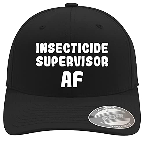 Insecticide Supervisor AF - Soft Flexfit Baseball Hat Cap, Black, Large/X-Large