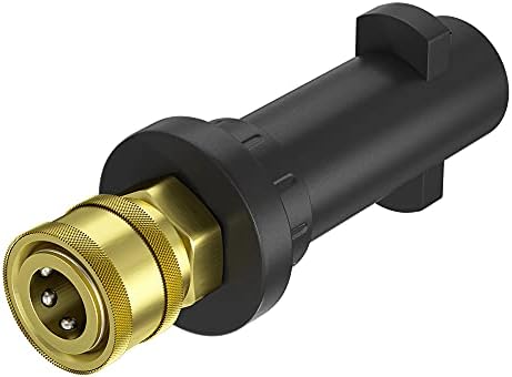 POHIR Pressure Washer Gun Adapter with 1/4'' Quick Connect Female Fitting, Compatible K-Series High Pressure Washer Coupler, Snow Foam Lance Foam Cannon Connector Accessories, 3000 PSI