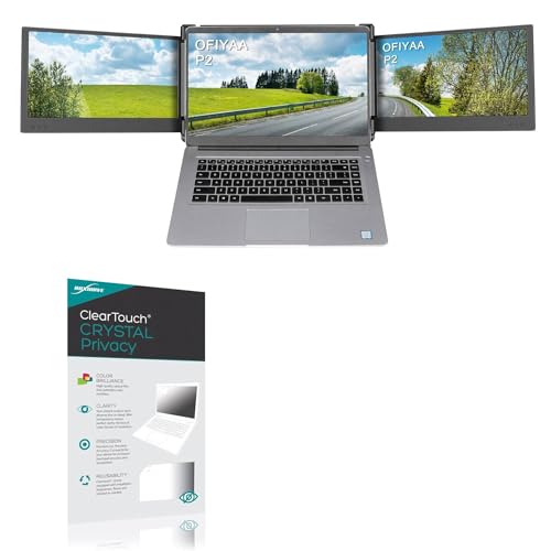 BoxWave Screen Protector Compatible with ALLVIA OFIYAA P2 Portable Monitor (12 in) - ClearTouch Crystal Privacy (2-Pack), Privacy Screen Protector Flexible Film Clear