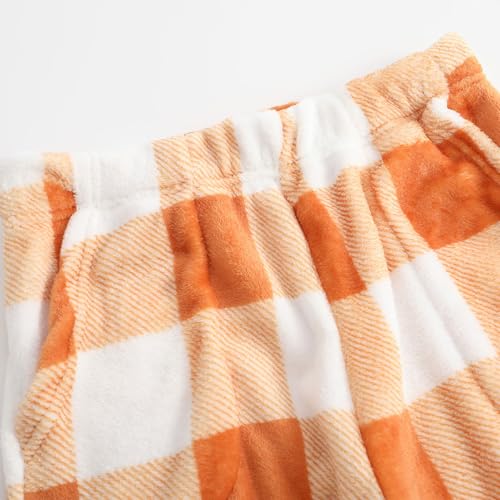 Womens Fashion Fuzzy Pajama Pants Casual Winter Drawstring Fleece Pajama Bottoms with Pockets2