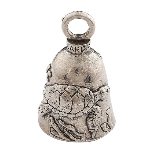 Guardian Bell Sea Turtle Good Luck Bell w/Keyring & Black Velvet Gift Bag | Motorcycle Bell | Lead-Free Pewter | Good Luck Gift to Friends & Family | Bike Bell | Made in USA