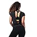 Zumba Fitness Open Back T Shirt Dance Workout Tenue de Sport Femme Dos Ouvert, Bold Z, XXL