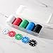 linastu 100 Pcs Premium Numbered Mahjong Scoring Coins, Mahjong Chips Set 5/10/20/50/100, Mahjong Card Accessories