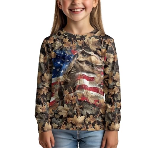 Image of Uourmeti Long Sleeve Tops for Boys Graphic T Shirts Teen Girls Active Pullover Tees