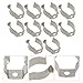 10PCS Tools Spring Clips 6/10/12/16/19/25/28mm Stainless Steel Narrow Base Tool Clip(28mm)