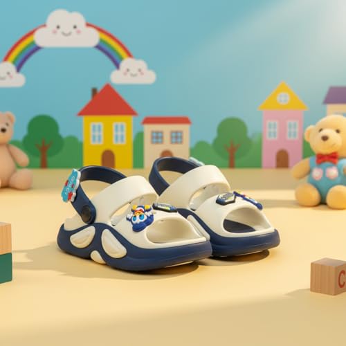 Image of GLJ Kids Comfort Clogs Sandals for Boy and Girl, 1 to 14 Years, Two-Strap Design, Easy to Wear Slip On, Dust and Waterproof, 1100