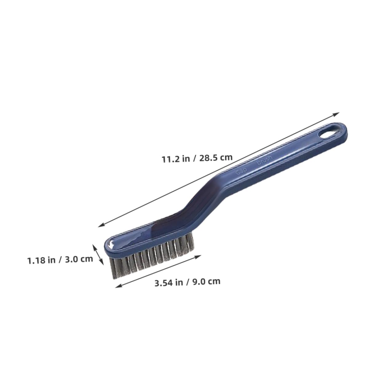 SOLUSTRE Multi-Purpose Cleaning Brush Set 2-Piece Crevice Brush Long Handle for Bathroom Kitchen and Floor