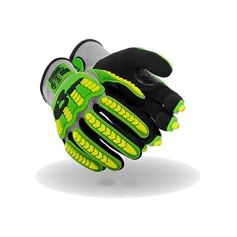 MAGID T-REX Flex Series Impact Protection Gloves, 1 Pair, 9/L T Rex, Impact Work Gloves Men Women Grip Gloves, ANSI A5 Cut Protection, (Multicolor) Cover