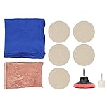 Glass Polishing Kit Car Windscreen Glass Scratch Remover Cerium Oxide Polishing Powder Polishing Pad and Wheel for Windscreen Rear or Side Window