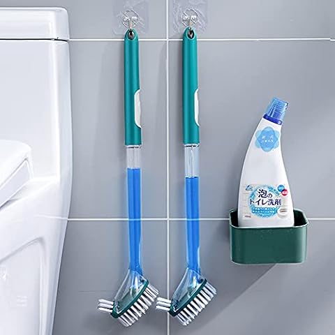 Toilet Brush Can Add Liquid No Dead Ends Cleaning Brush WC Toilet Cleaning Tools Artifact Bathroom Accessories (Blue) Cover