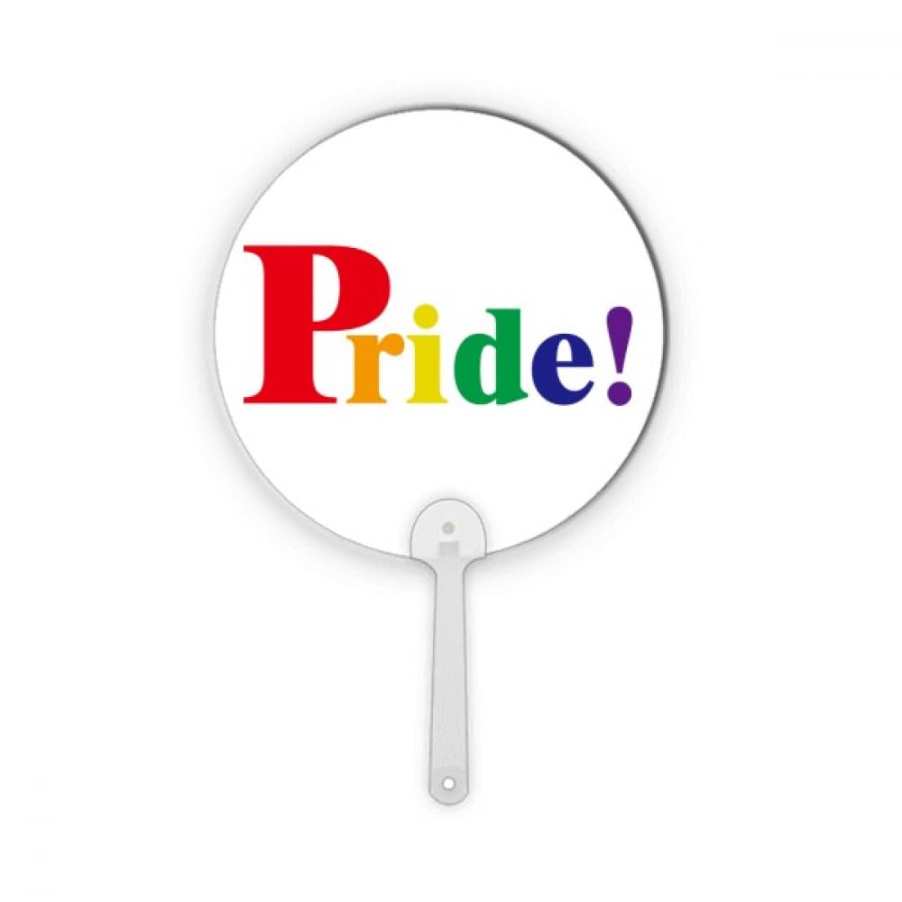 Éventail arc-en-ciel LGBT rond en plastique art déco pour décoration et mode