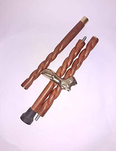 Lion Handle Designer Victorian Handle Brass Wands-Walking Cane-Walking Stick-Canes