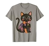 Entzückende Patchwork-Katze, gruselig, Halloween-Kostüm T-Shirt
