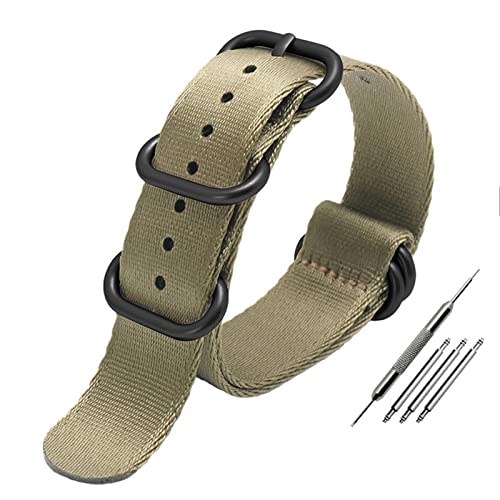 Bracelet montre en nylon NATO multicolore toile souple 22 mm