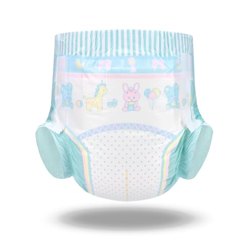 Image of Littleforbig Adjustable Hook-and-Loop Fastener Closure Adult Printed Diaper 2 Pieces - Baby Parade (Large 36 inch-48 inch)