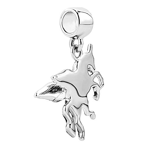 Abalorio de unicornio para pulseras compatibles con Pandora de cobre para mujer 3