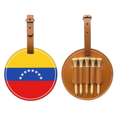WXXWXD Flag of Venezuela Printed Golf Tee Storage Bag - Portable Storage, Easily Organize Tees