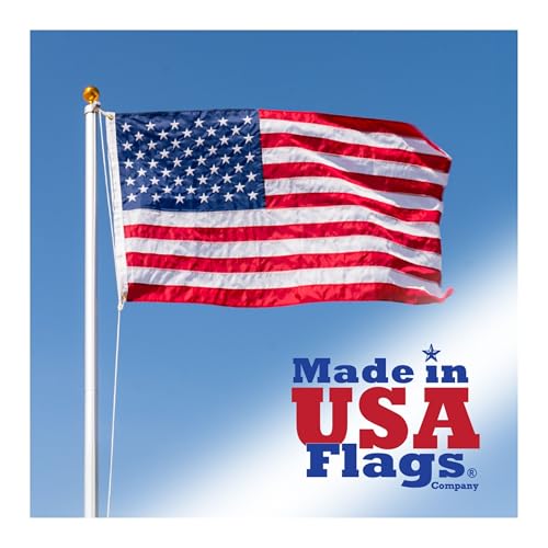 Made in USA Flags Co - 3x5 American Flag - USA Flag with Durable SolarMax Nylon, Sewn Stripes, & Embroidered Stars – American Flags for Outside - FMAA Certified US Made