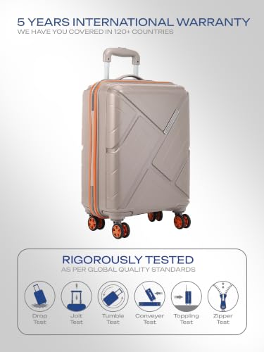 Image of Safari Benson Large 8 Wheels 77cm Check-in Trolley Bag Hard Case Polypropylene 360 Degree Wheeling System Luggage, TSA Approved Lock, Trolley Bags for Travel, Suitcase for Travel, Fossil