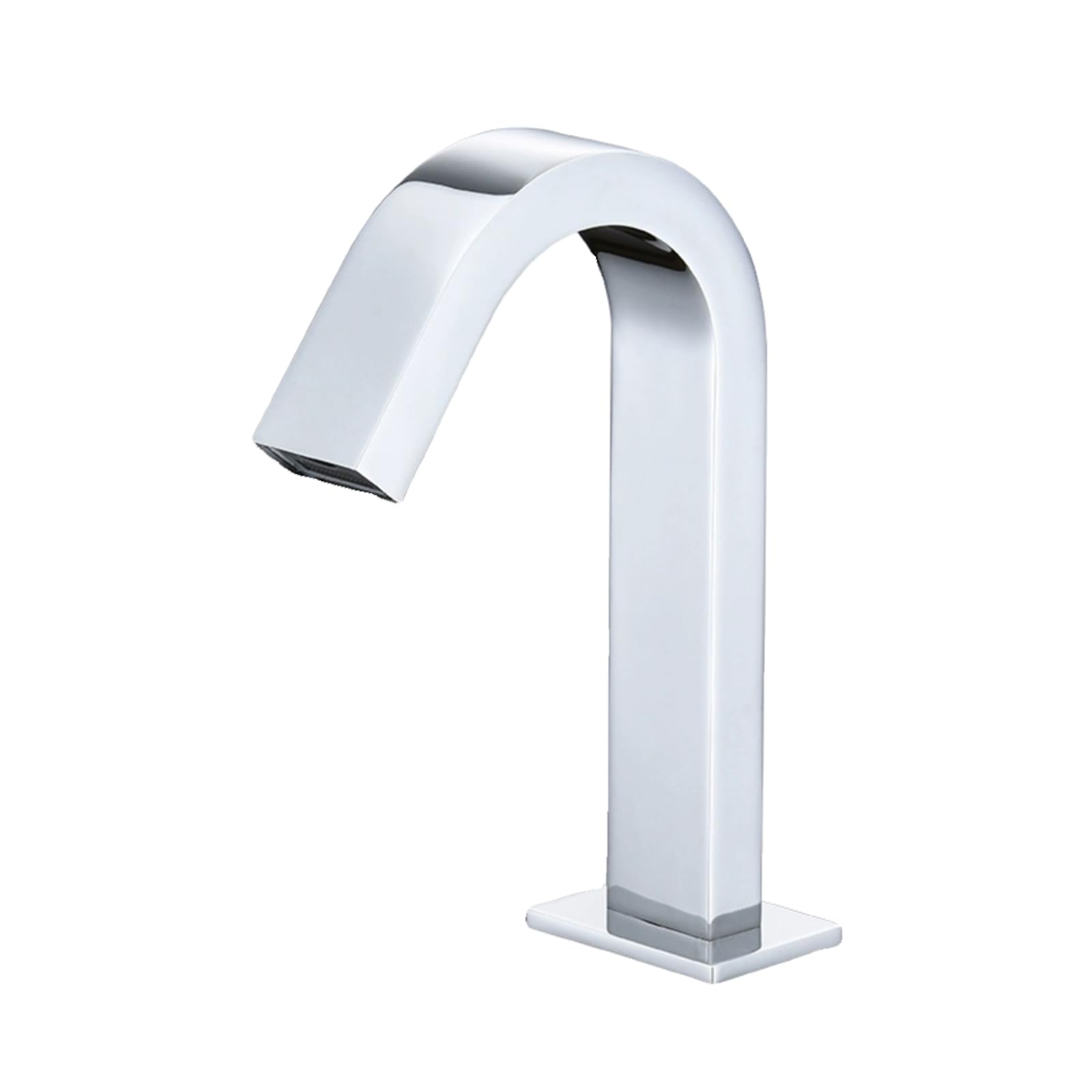 HCFYAUIS Waterfall Mixer Tap for Basin Infrared Touchless Bathroom Tap Automatic Infrared Sensor Faucet Brass,Chrome,Low