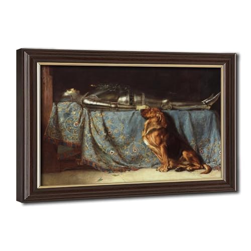 Impression sur toile haut de gamme Briton Riviere Requiescat cadre bois 20x30cm