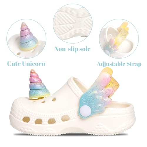 Image of Toddler Little Kids Clogs Slippers Sandals, Non-Slip Girls Boys Clogs Slide Lightweight Garden Shoes Slip-on Beach Pool Shower Slippers