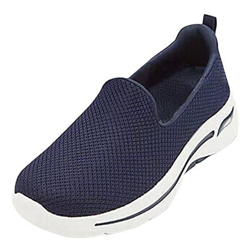 Genérico Zapatillas Mujer Ortopédicas Deportivas para Running Mesh Women's Breathable Sport Fitness Shoes Outdoor Leisure Women's Deportivas Negras Mujer Zapatos de Mujer Comodos (Blue, 40)
