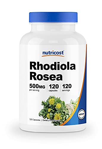 Nutricost Rhodiola Rosea 500mg, 120 Vegetarian Capsules - Gluten Free and Non-GMO Nutricost Rhodiola Rosea 500mg, 120 Vegetarian Capsules - Gluten Free and Non-GMO