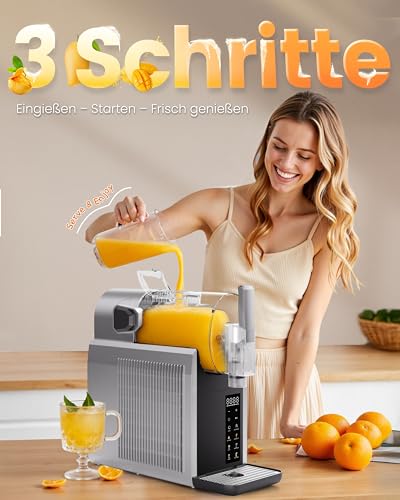 Slush Maschine ohne Eis, EASTPLUS NEU 2025 – Slushie Maker 2 L mit Schnellgefrierung, 6 Programmen & Selbstreinigung – Für Slushies, Margaritas, Milchshakes & mehr – Bild 6