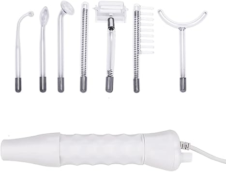 Portable High Frequency Facial Machine Glass Wand Tube Face Cleansing Device