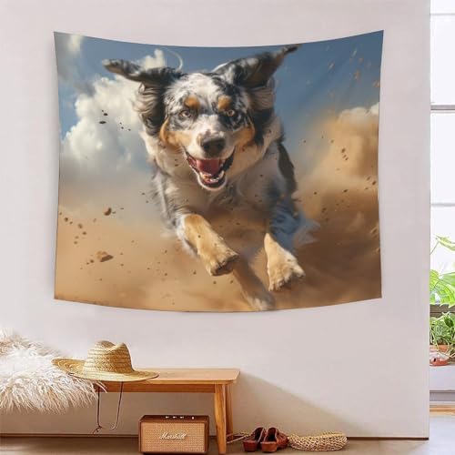 Tapisserie murale chien berger allemand 3D art mural pour exprimer votre passion des animaux