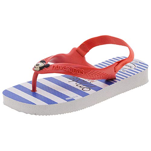 Havaianas Baby Disney Classics Ii Sandalias Unisex bebé, Multicolor (White/Strawberry), 17/18 EU