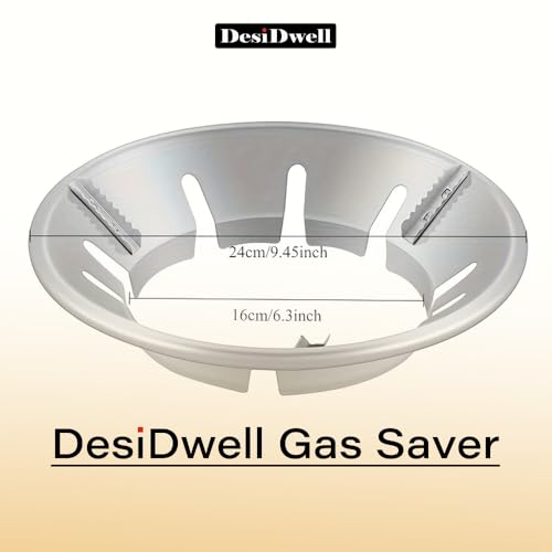 Image of Gas Saver Burner Dish, Energy Saving Gas Stove Stand, Windproof Energy Saving Stand Metal Body Pack of 2