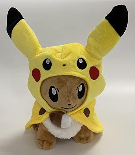 Plush Stuffed Dolls with Cloak Cos Toy Kids Gift- 28cm Eevee Plush Toy