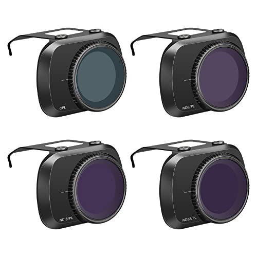 Taumie Filtro de Lente de Cámara para dji Mavic Mini/Mavic Mini 2/Mini SE, 4 Pcs Alta Transmitancia Marco de Modelado Integrado, Filtro para Dron(CPL, ND8/PL, ND16/PL, ND32/PL) Cover