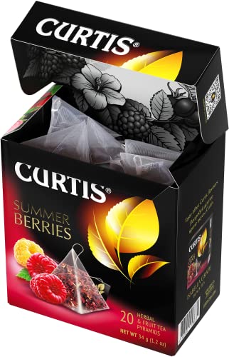 CURTIS Summer Berries Flavoured Fruit Herbal Tea in Pyramid 20 Tea Bags