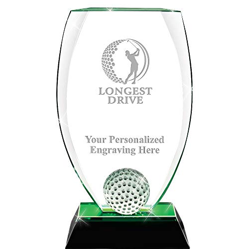 Golf Trophies, 9 1/2" Longest Drive Female Crystal Golf Trophy Award Prime