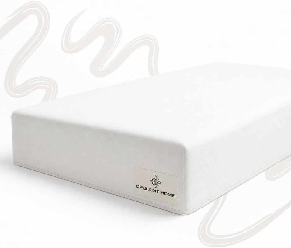 Opulent Home 15cm fibre cot bed mattress with diamond quilted cover