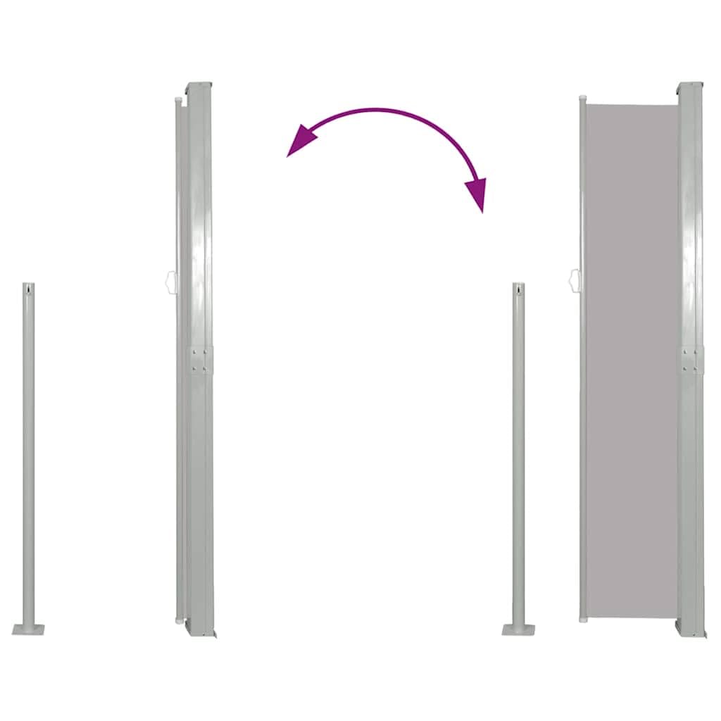 vidaXL Ausziehbare Seitenmarkise 140x314 cm Grau