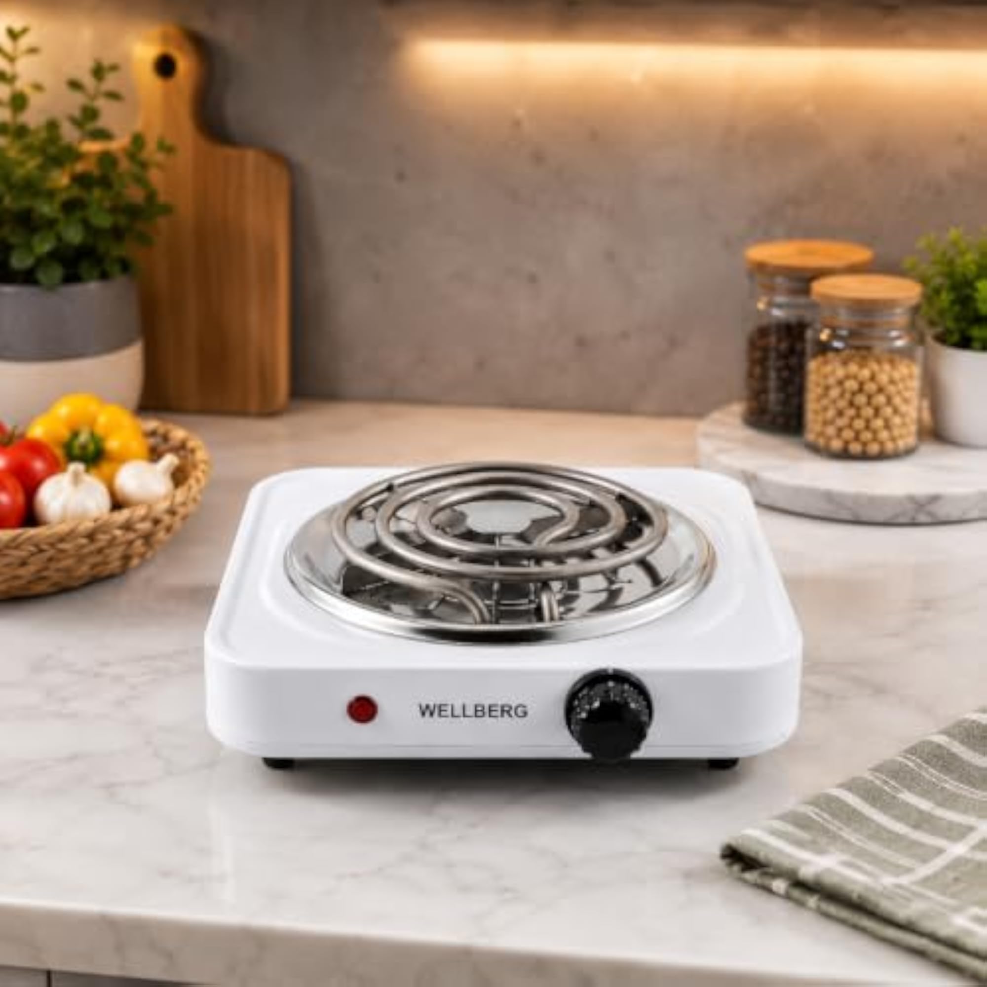 Electric Hot Plate 1000W Portable Single Burner, Temperature Control